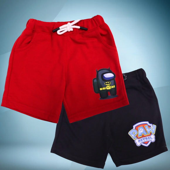Figo - Pack of 2 Big Length Shorts - Among Us & P Patrol