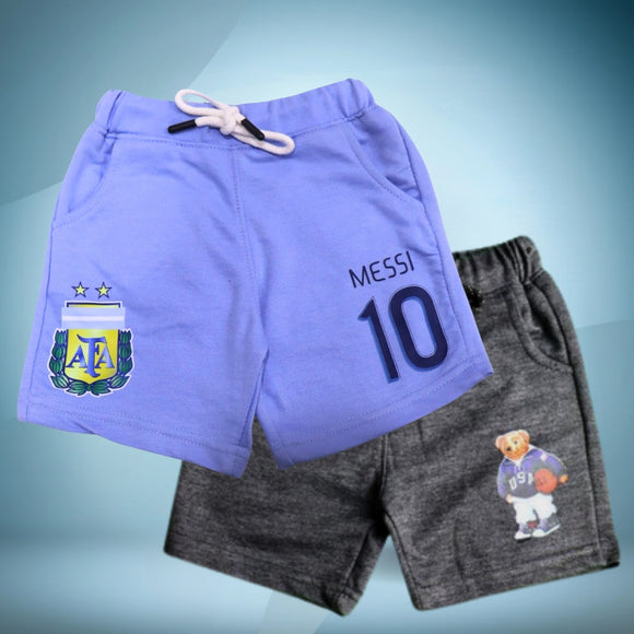 Figo - Pack of 2 Big Length Shorts - Messi & Bear