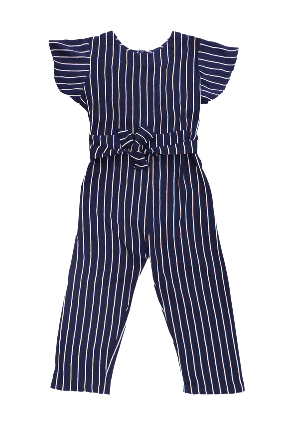Figo - Navy Stripe Jumpsuit