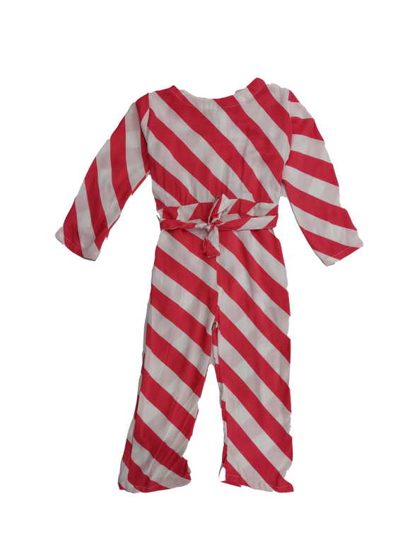 Figo - Red & White Stripe Jumpsuit