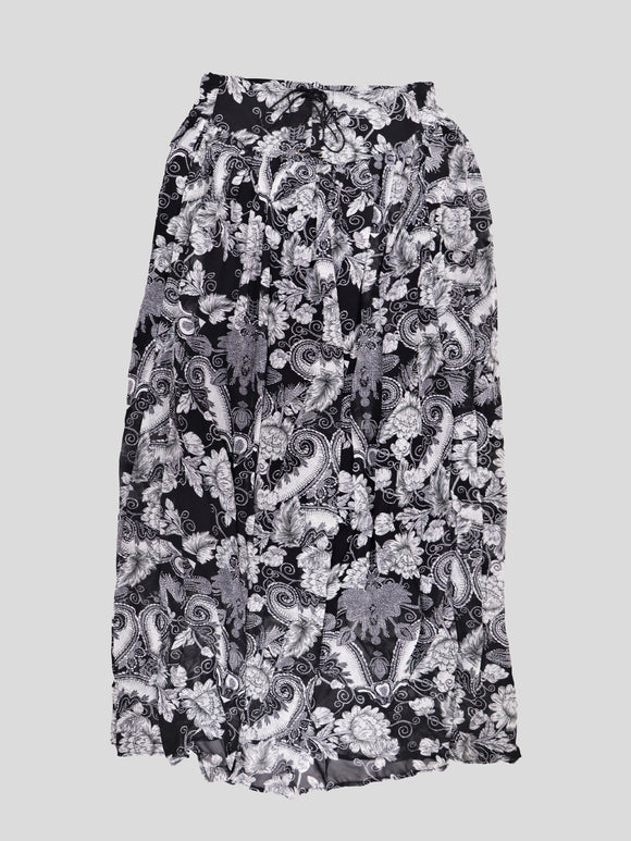 3 & S - Black Printed Skirt