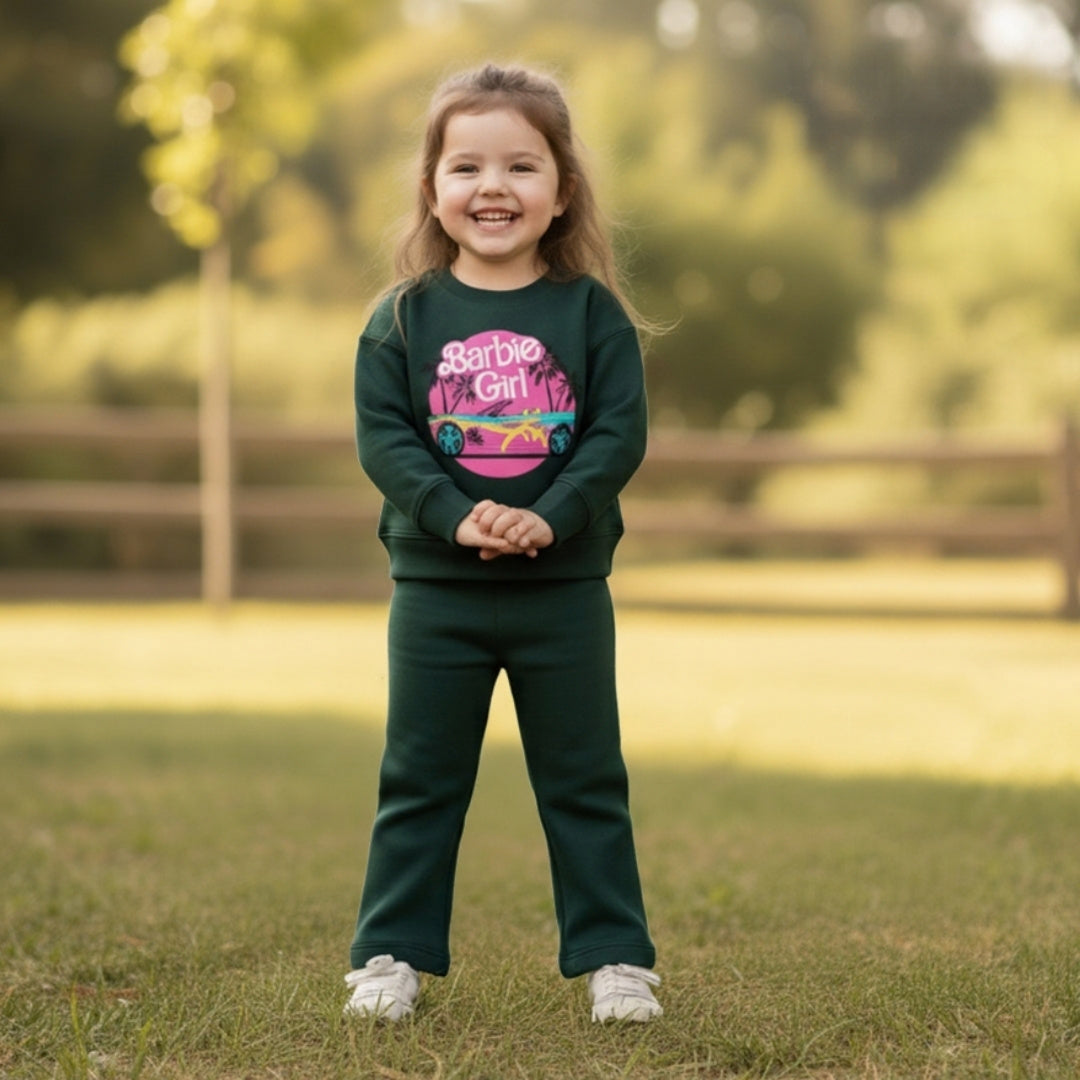 Figo - Barbie Bottle Green Drop Shoulder Track Suit