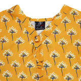 Figo - Mustard Floral Co-Ord Set (Swiss Fabric)