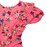 Figo - Pink Vivid Butterfly Pattern Jumpsuit