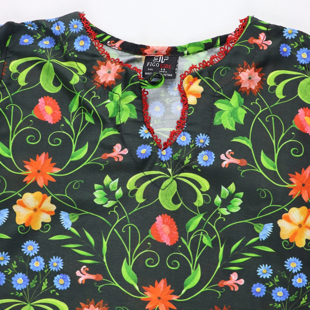 Figo - Black Floral Print Co-Ord Set