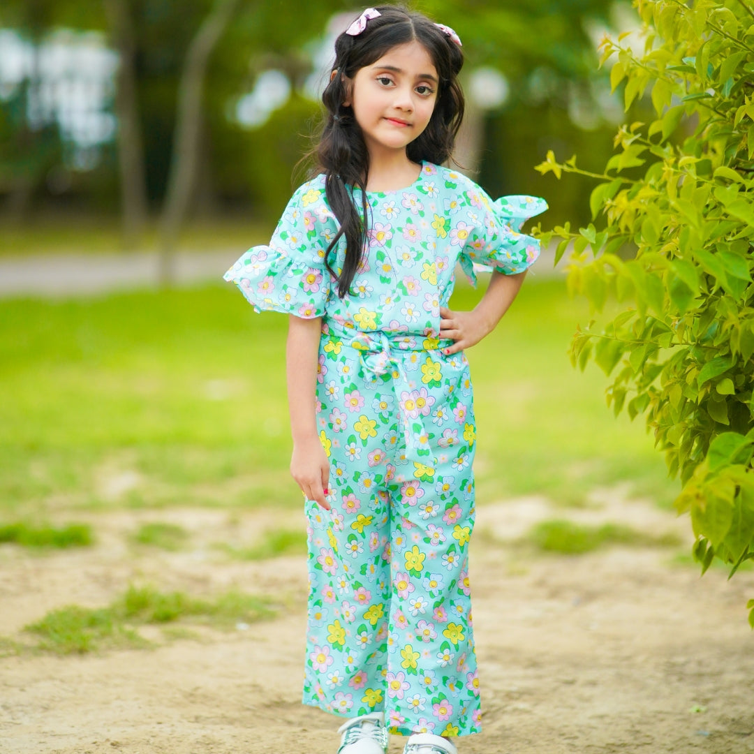 Figo - Mint Green Playful Jumpsuit (Swiss Fabric)