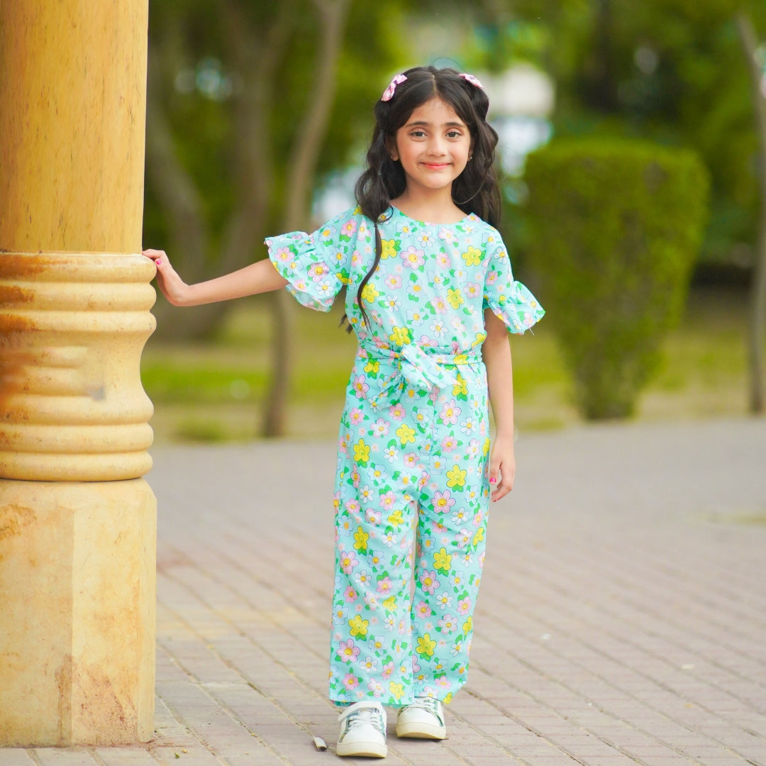 Figo - Mint Green Playful Jumpsuit (Swiss Fabric)