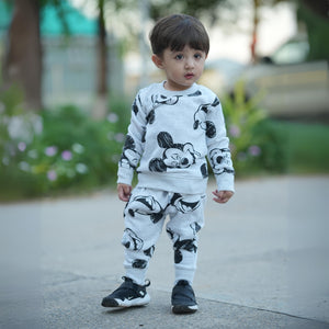 Figo - Heather Grey Mickey All Over Track Suit