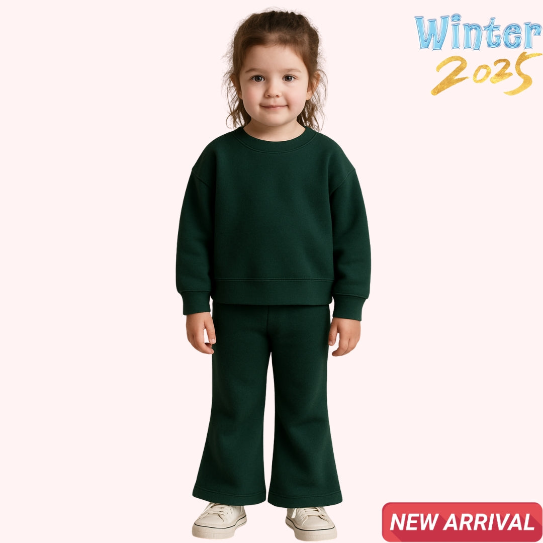 Figo - Bottle Green Drop Shoulder Track Suit