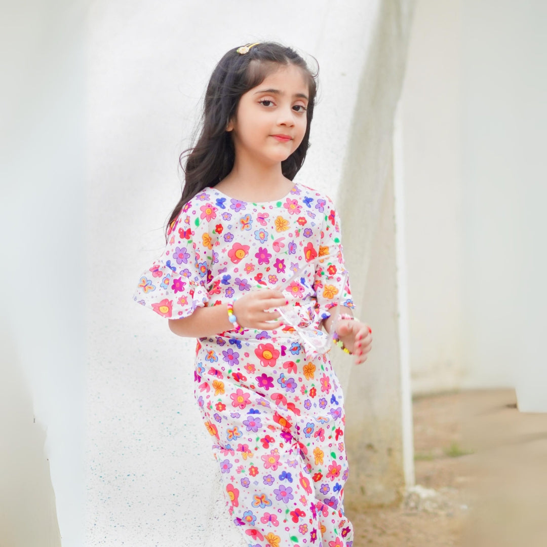 Figo - Off White Playful Jumpsuit (Swiss Fabric)