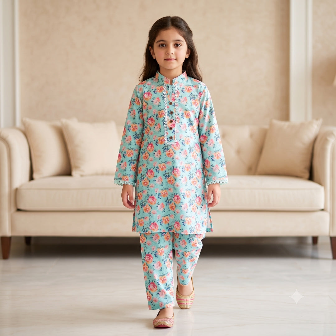 Figo - Aqua Bloom Co-ord Set