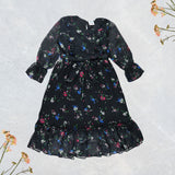 Figo - Black Daisy Floral Tunic Maxi