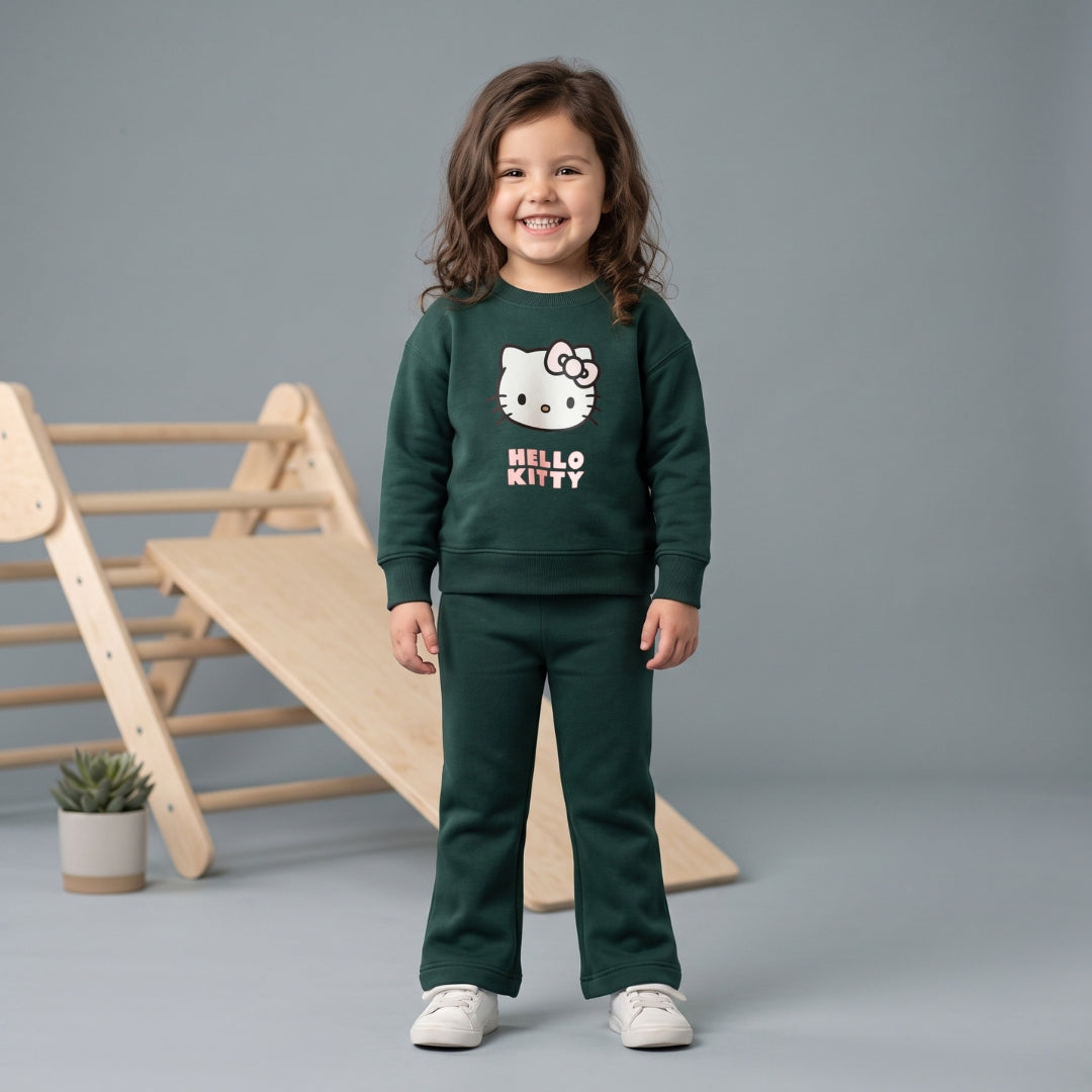 Figo - Bottle Green H Kitty Track Suit