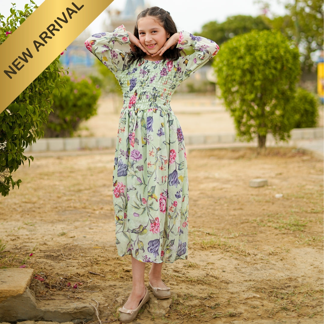 Figo - Elegant Green Smokey Maxi