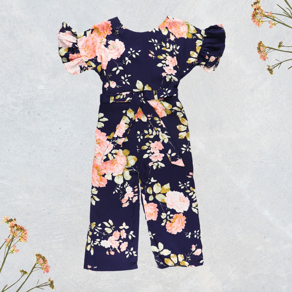 Figo - Dark Navy Floral Jumpsuit