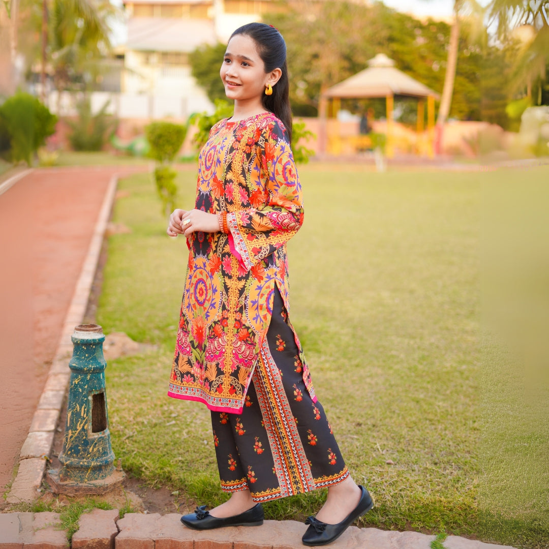 Figo - Dusk Petals Floral Co-Ord Set