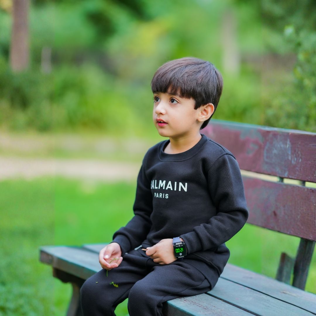 Figo - Black Paris Embossed Track Suit