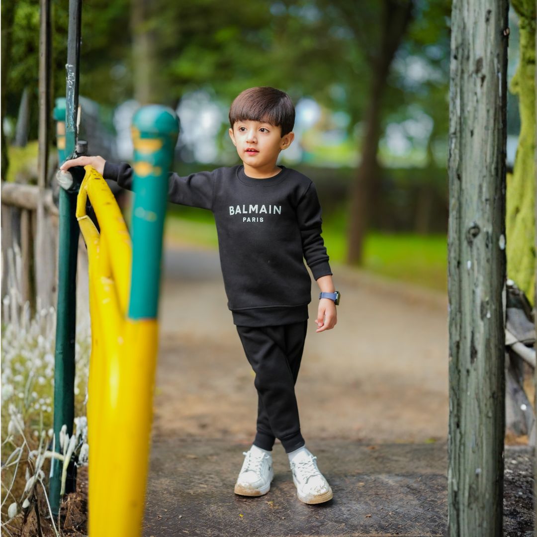 Figo - Black Paris Embossed Track Suit
