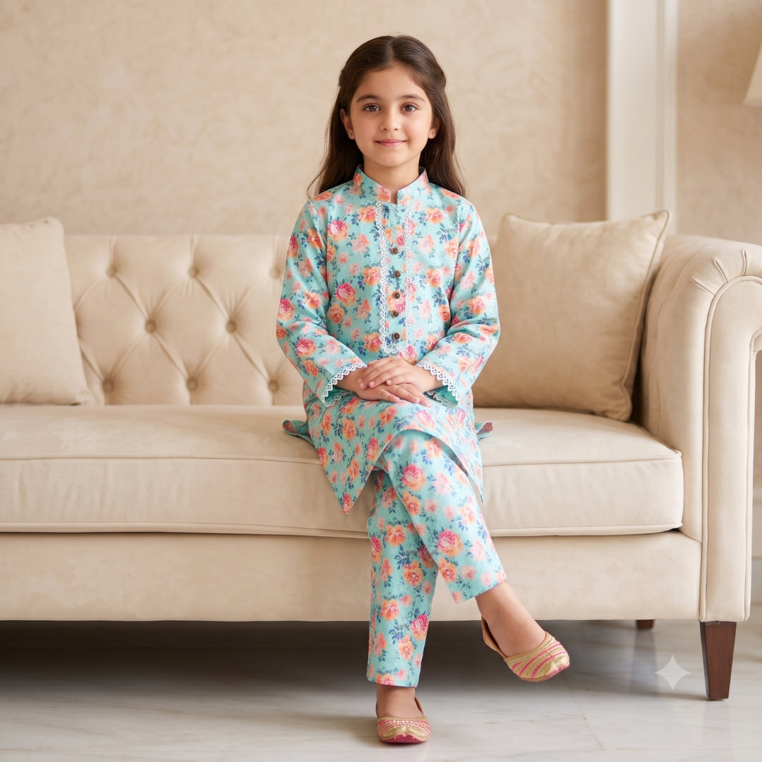 Figo - Aqua Bloom Co-ord Set