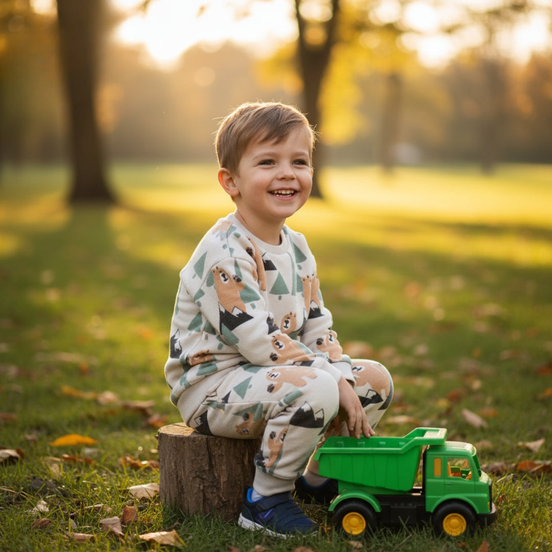 Figo - All Over Bear Printed Track Suit