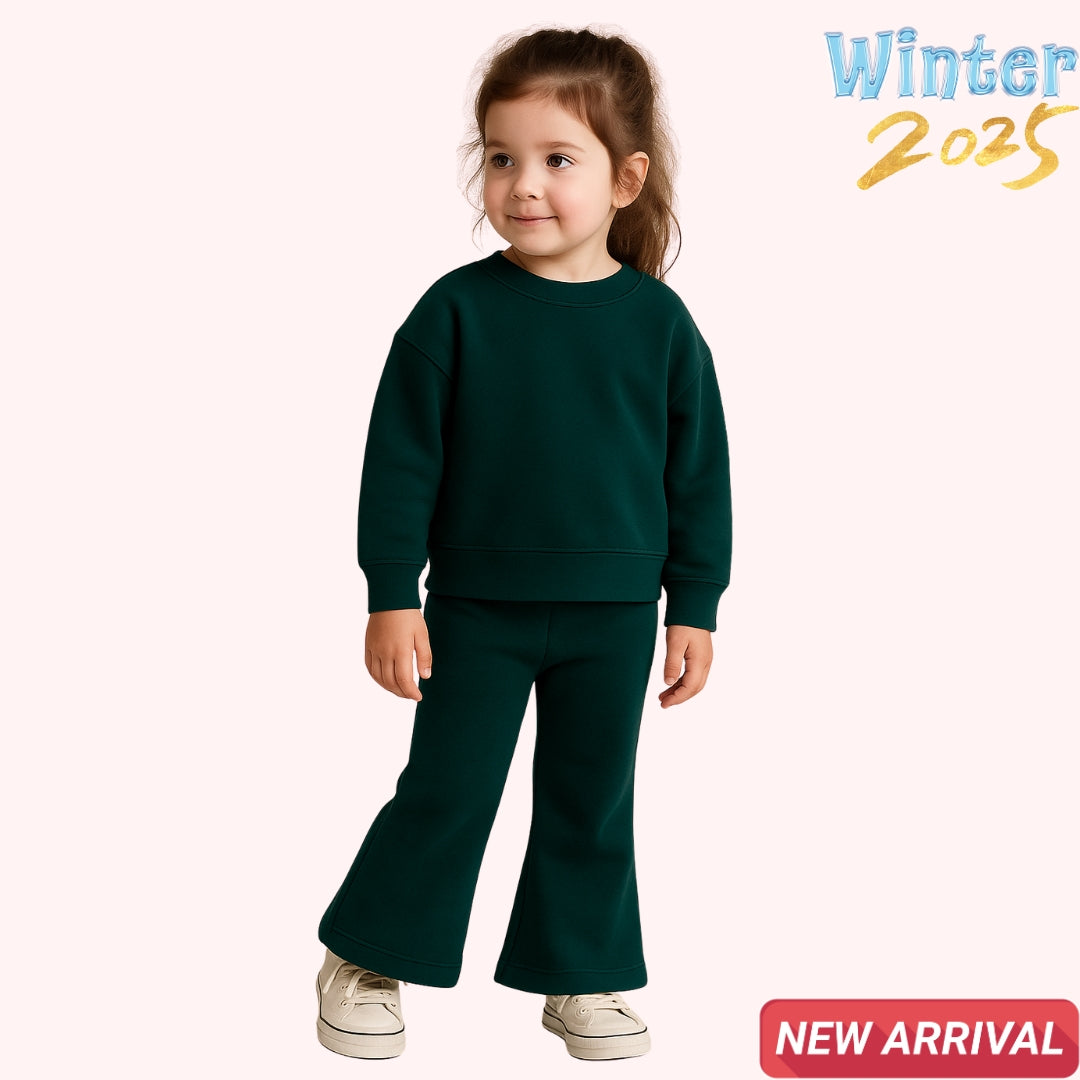 Figo - Bottle Green Drop Shoulder Track Suit