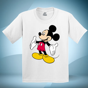 Figo Kids - White Mickey Mouse T-Shirt