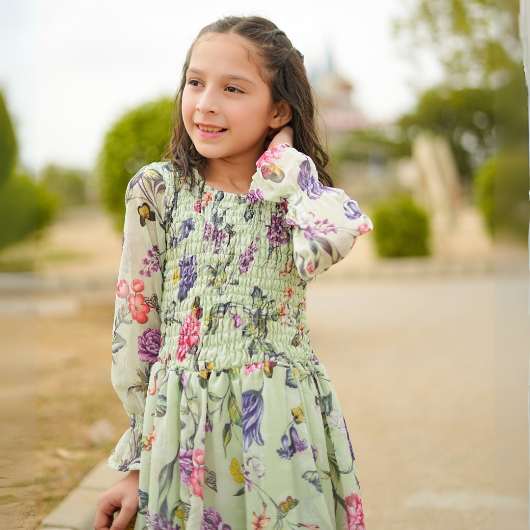 Figo - Elegant Green Smokey Maxi