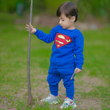 Figo - Royal Blue Superman Embroidered Track Suit