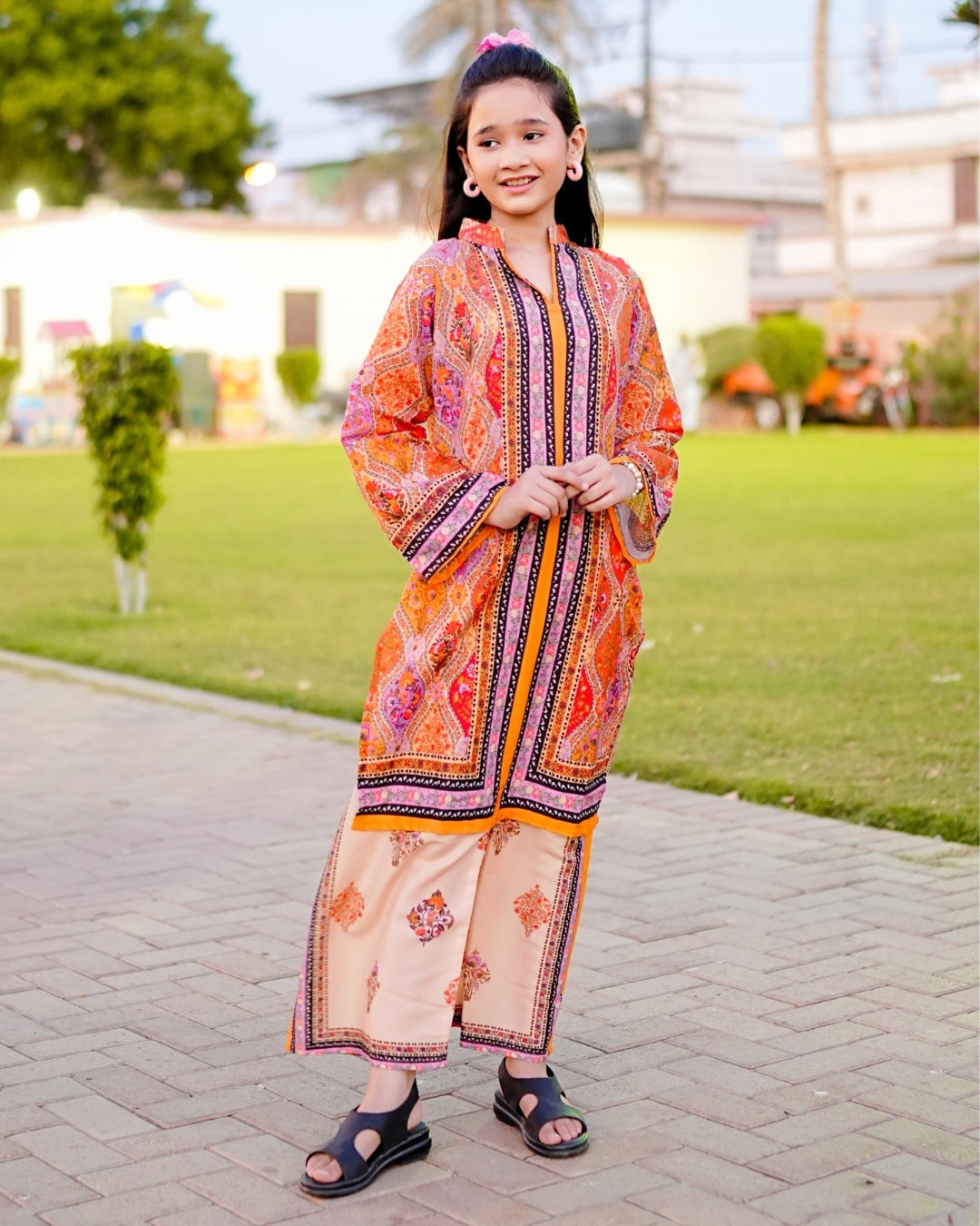 Figo - Beige Bloom Co-Ord Set