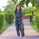 Figo - Black Floral Co-Ord Set (Swiss Lawn)