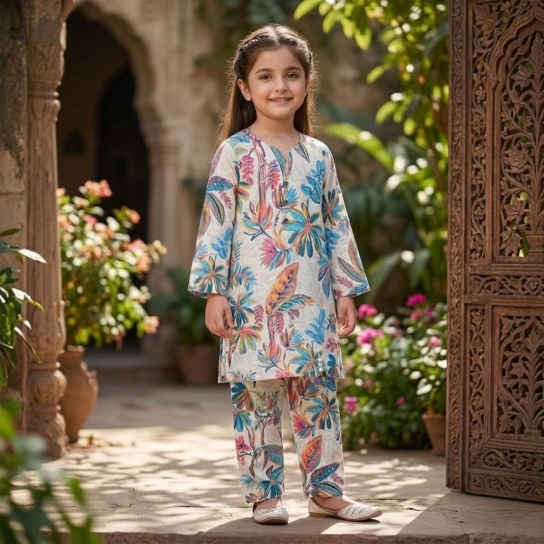 Figo - Tropical Bliss Co-Ord Set (Lawn)