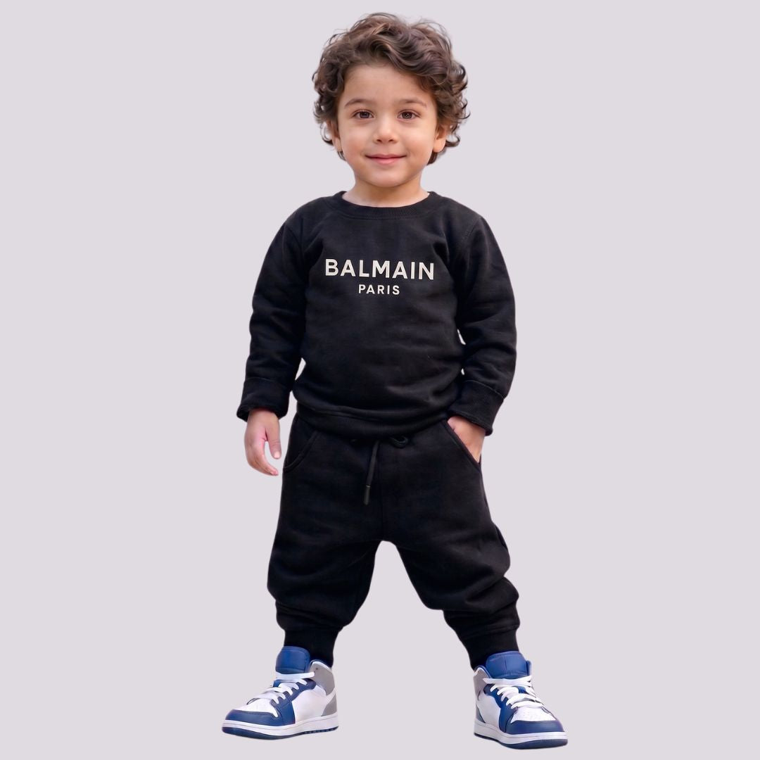 Figo - Black Paris Embossed Track Suit