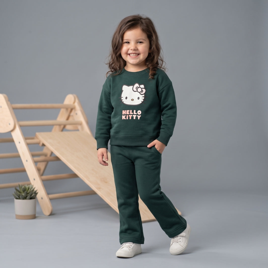 Figo - Bottle Green H Kitty Track Suit