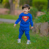 Figo - Royal Blue Superman Embroidered Track Suit