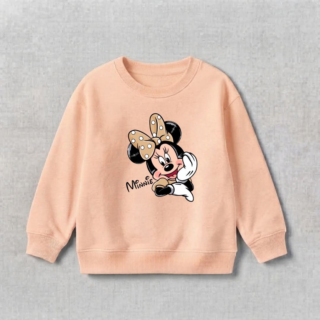 Minnie Mouse Sweat Shirt - Light Peach