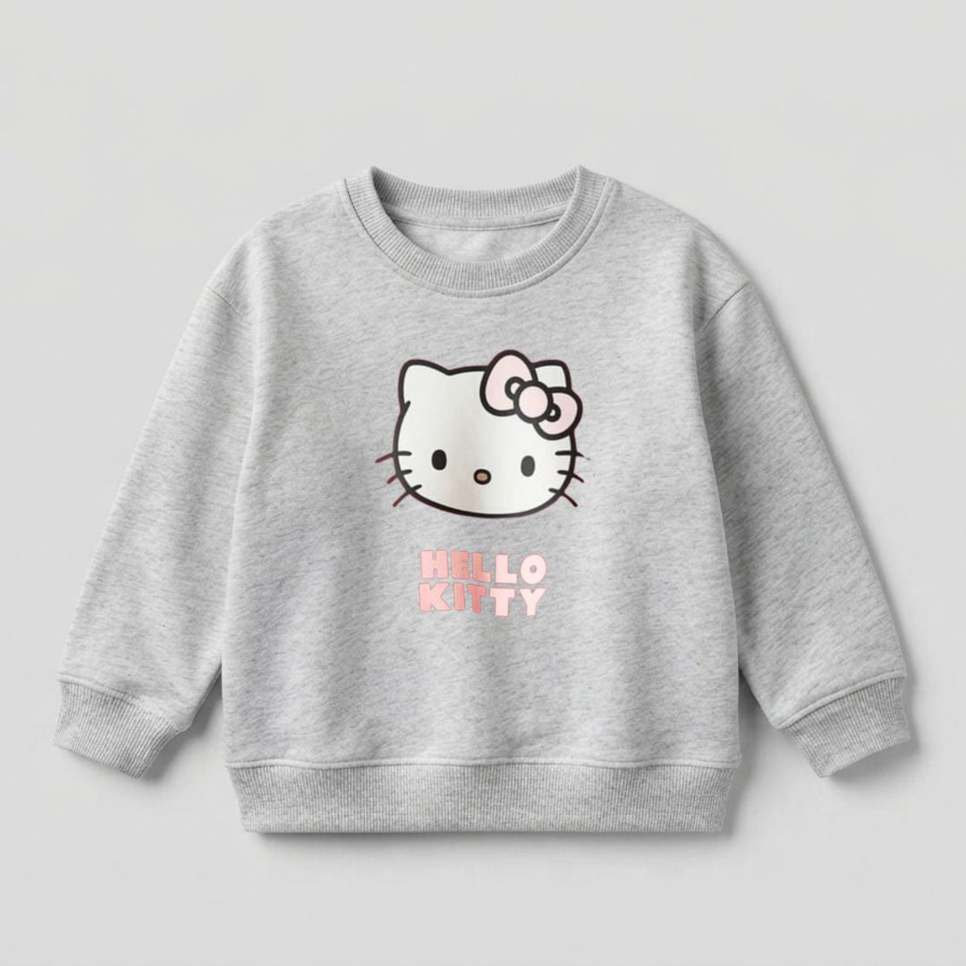 H Kitty Sweat Shirt - Heather Grey