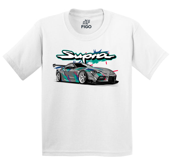 Figo Kids - White Supra Car T-Shirt