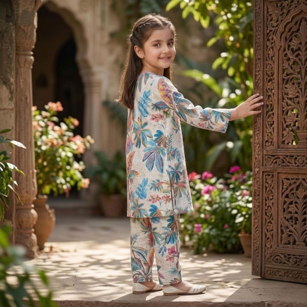 Figo - Tropical Bliss Co-Ord Set (Lawn)