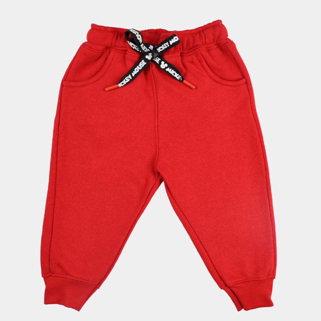 Figo - Red Mickey Mouse Hoodie With Side Pockets