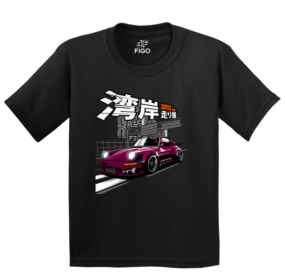 Figo Kids - Black Purple Car T-Shirt
