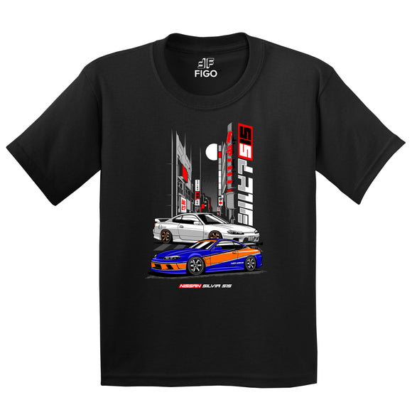 Figo Kids - Black Silvia Car T-Shirt