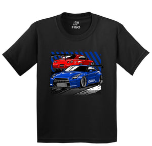 Figo Kids - Black Pandem Car T-Shirt