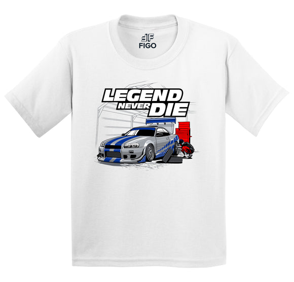 Figo Kids - White Legend Car T-Shirt