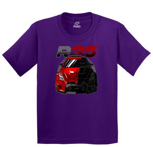 Figo Kids - Purple R35 Car T-Shirt