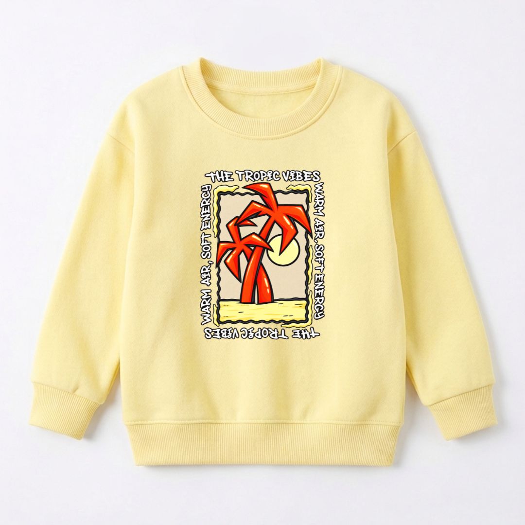 Tropic Vibes Sweat Shirt - Yellow