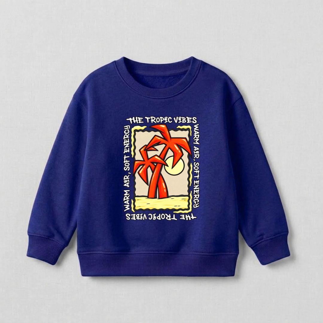 Tropic Vibes Sweat Shirt - Royal Blue