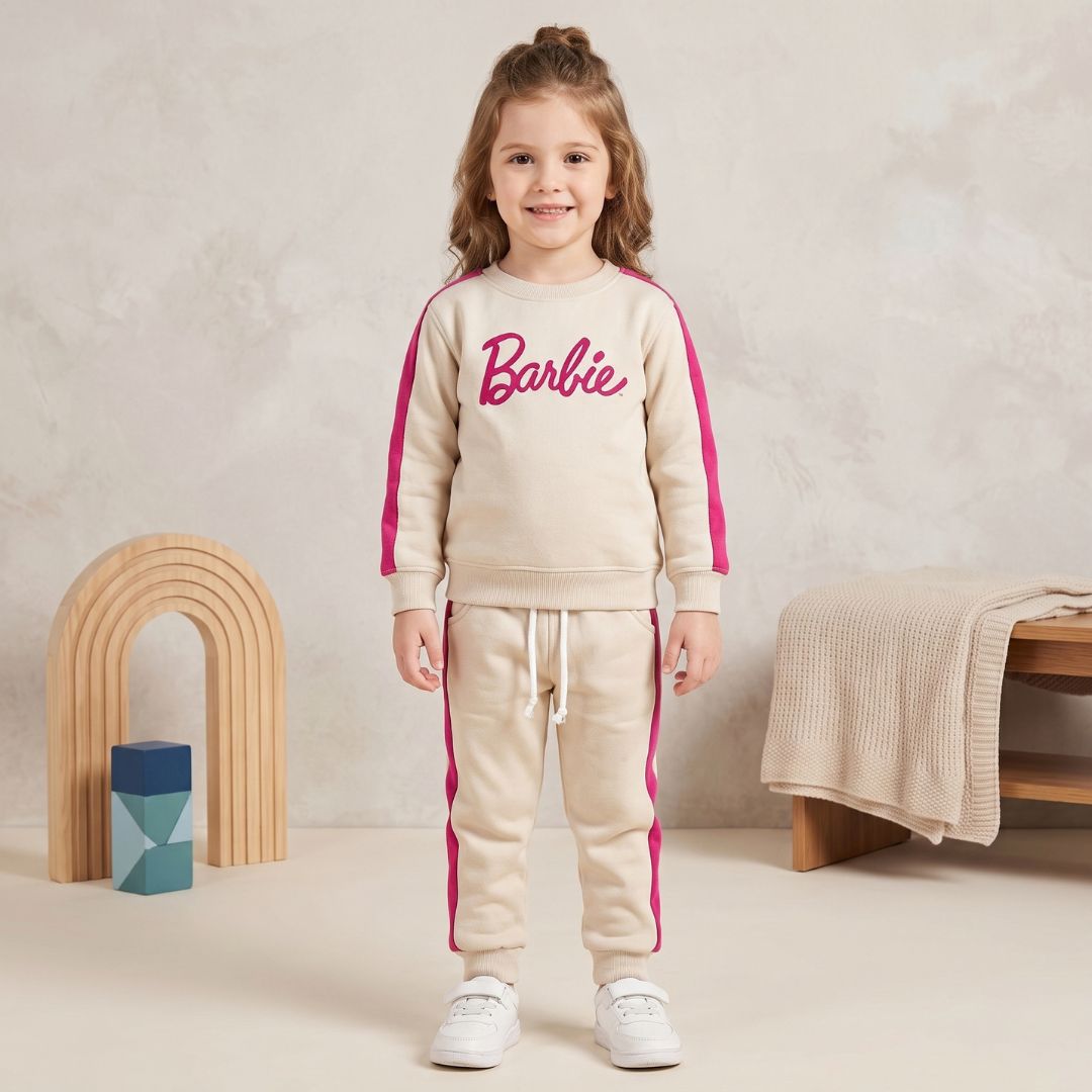 Figo - Barbie Pink-Stripe Tracksuit