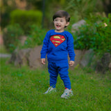 Figo - Royal Blue Superman Embroidered Track Suit