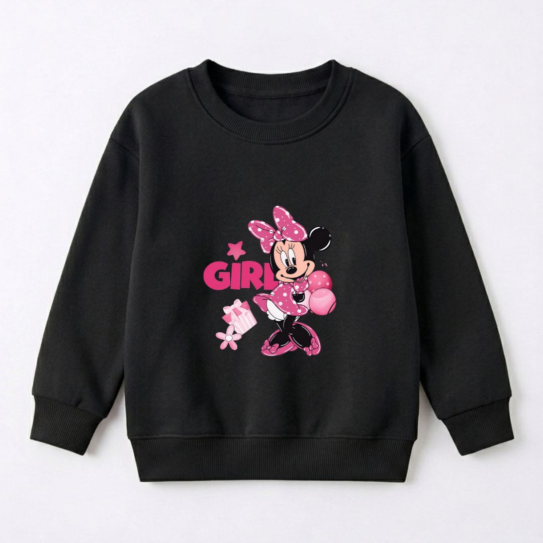 Minnie Girl Sweat Shirt - Black