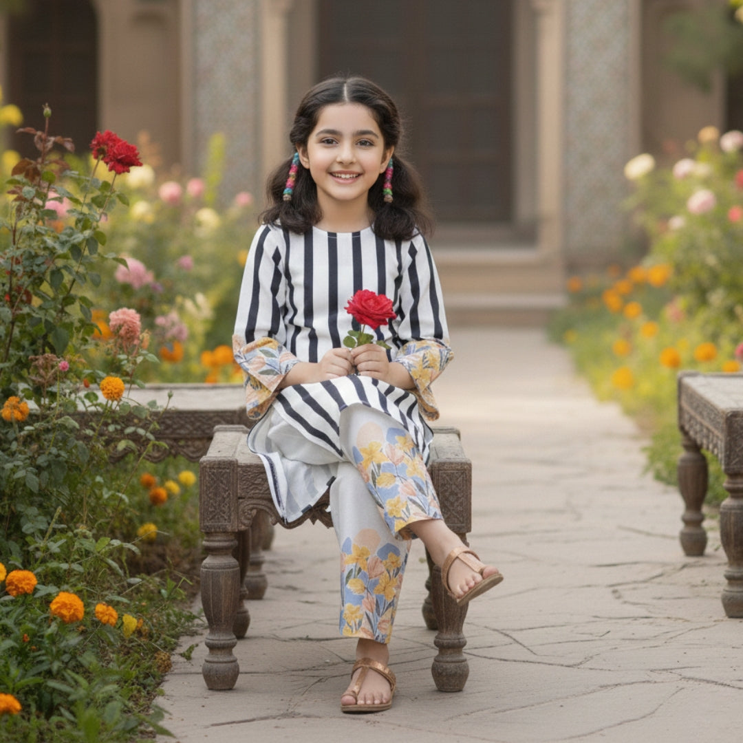 Figo - Monochrome Meadow Co-Ord Set